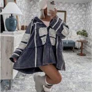 POL Patchwork peplum Jacket